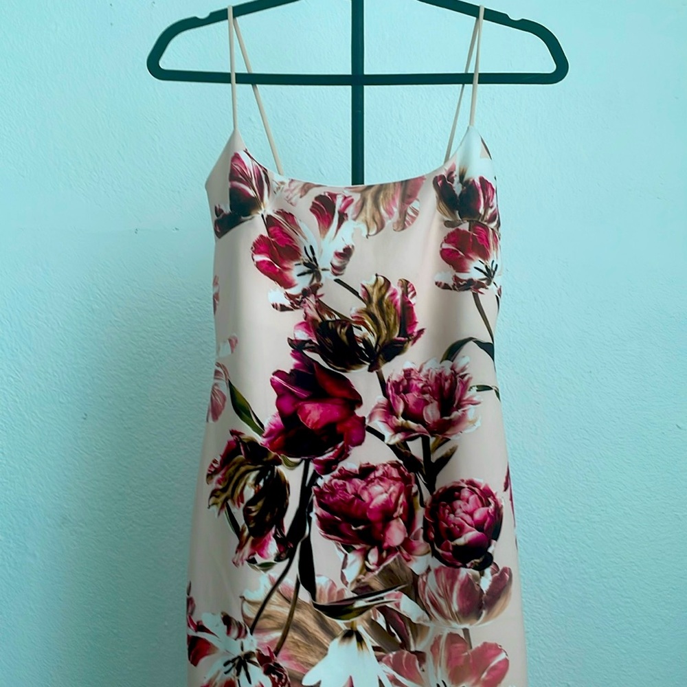 Missguided floral midi bodycon dress